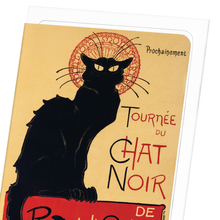 Cargar imagen en el visor de la galería, TOURNÉE DU CHAT NOIR (1896): Painting Greeting Card
