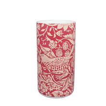 Charger l&#39;image dans la galerie, Ceramic Vase William Morris Strawberry Thief Pink Red
