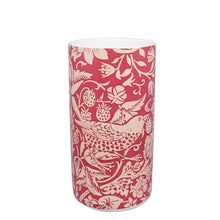 Charger l&#39;image dans la galerie, Ceramic Vase William Morris Strawberry Thief Pink Red
