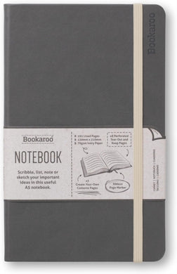 Bookaroo Notebook (A5) Journal - Charcoal-5035393432331