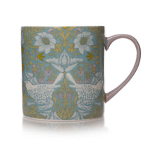 Cargar imagen en el visor de la galería, Ceramic Mug William Morris Strawberry Thief Blue Grey
