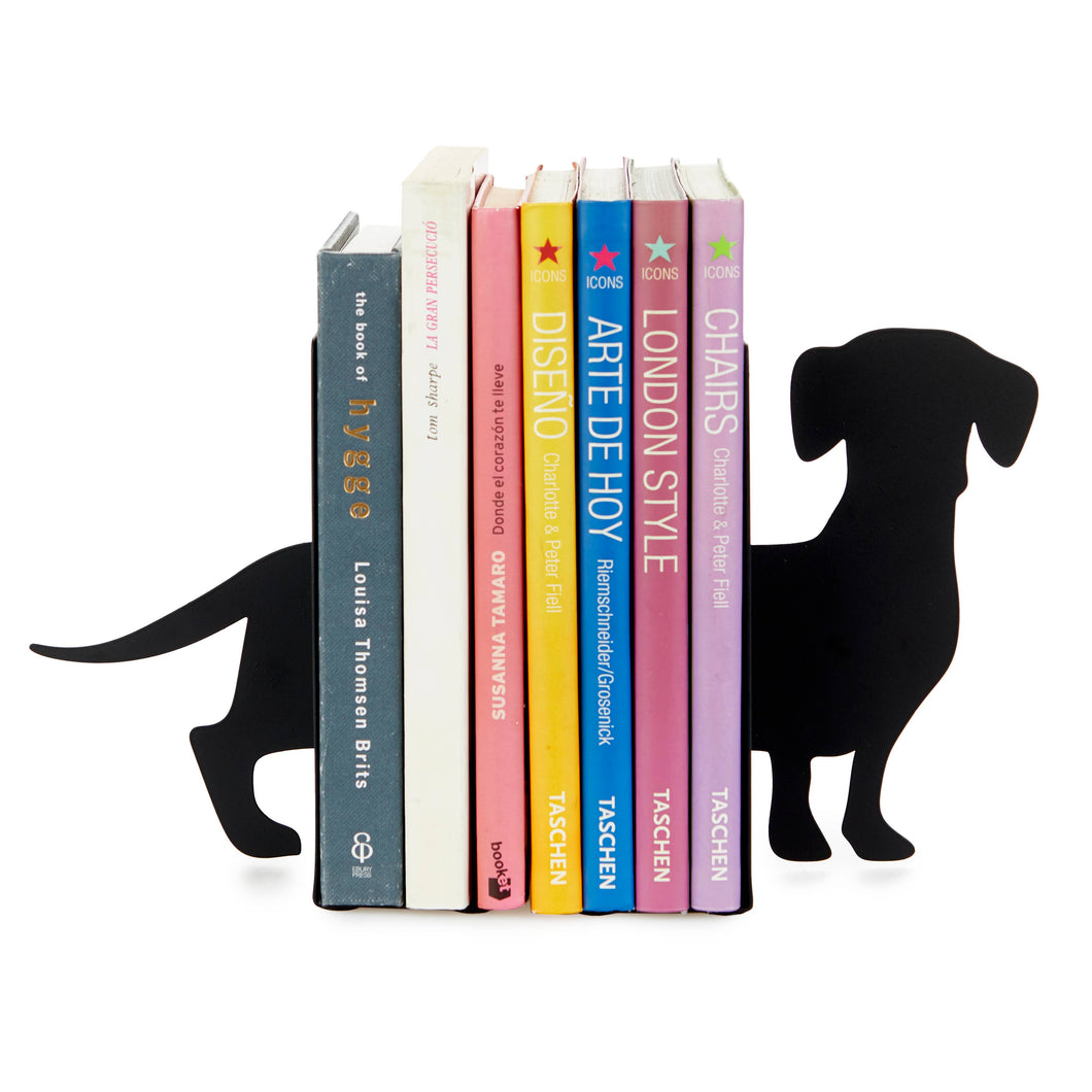 Dachshund (Teckel) Black Metal Bookends