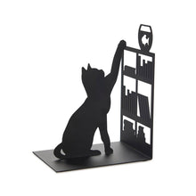 Cargar imagen en el visor de la galería, Fishing Cat Black Metal Bookend
