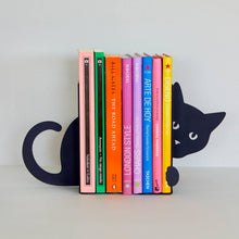 Cargar imagen en el visor de la galería, Hidden Cat Black Metal Bookends
