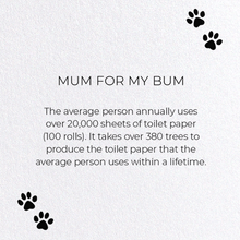 Load image into Gallery viewer, MUM FOR MY BUM: Greeting Card
