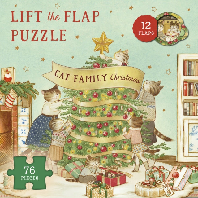 Cat Family Christmas Lift-the-Flap Puzzle : Count down to Christmas: 12 flaps: 76 pieces Volume 2-9780711287853