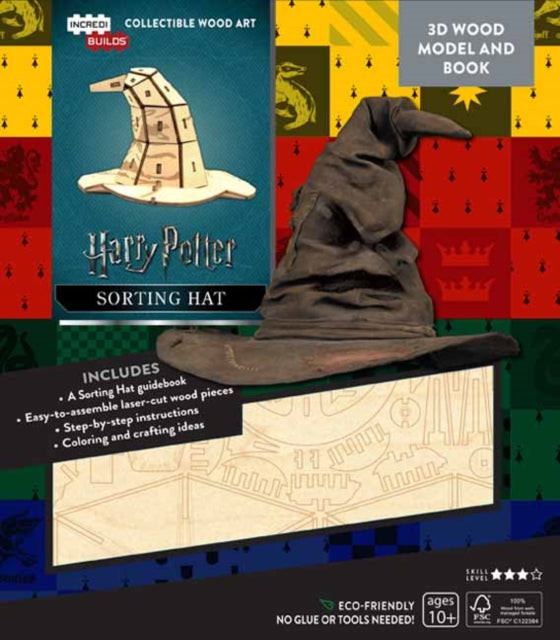 IncrediBuilds: Harry Potter : Sorting Hat 3D Wood Model and Book-9781682981153