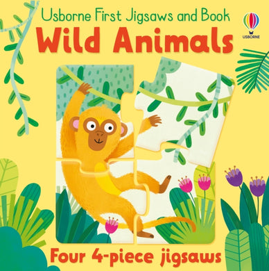 Usborne First Jigsaws And Book: Wild Animals-9781801313599