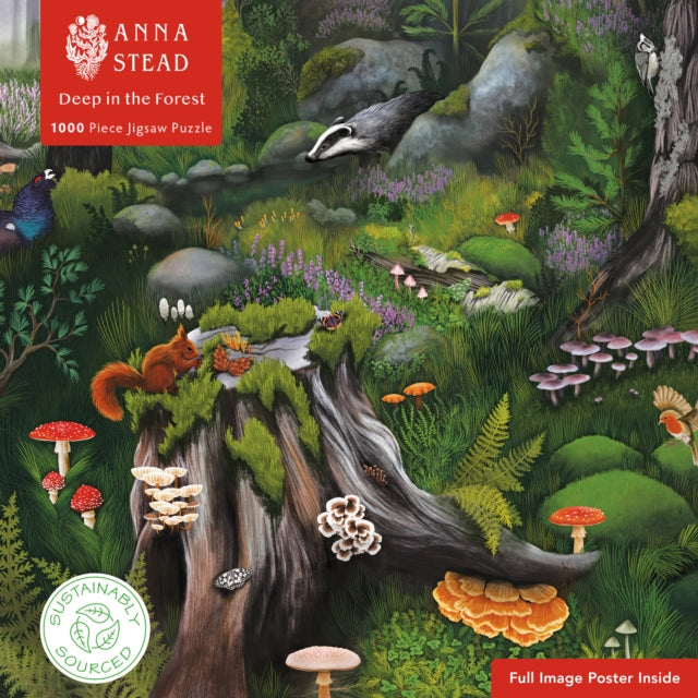 Adult Sustainable Jigsaw Puzzle Anna Stead: Deep in the Forest : 1000-pieces. Ethical, Sustainable, Earth-friendly-9781804178652