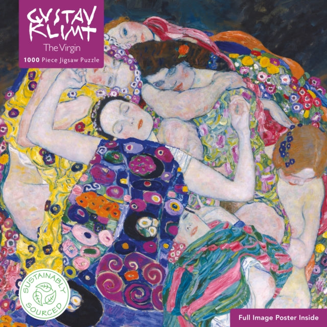 Adult Sustainable Jigsaw Puzzle Gustav Klimt: The Virgin : 1000-pieces. Ethical, Sustainable, Earth-friendly-9781804178669