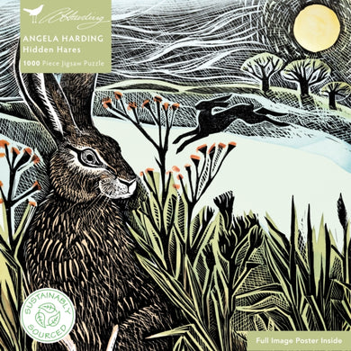 Adult Sustainable Jigsaw Puzzle Angela Harding: Hidden Hares : 1000-pieces. Ethical, Sustainable, Earth-friendly-9781804179192