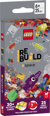 LEGO® Books: ReBuild Activity Cards: Space (with over 30 activity cards and 25 LEGO elements)-9781837250646