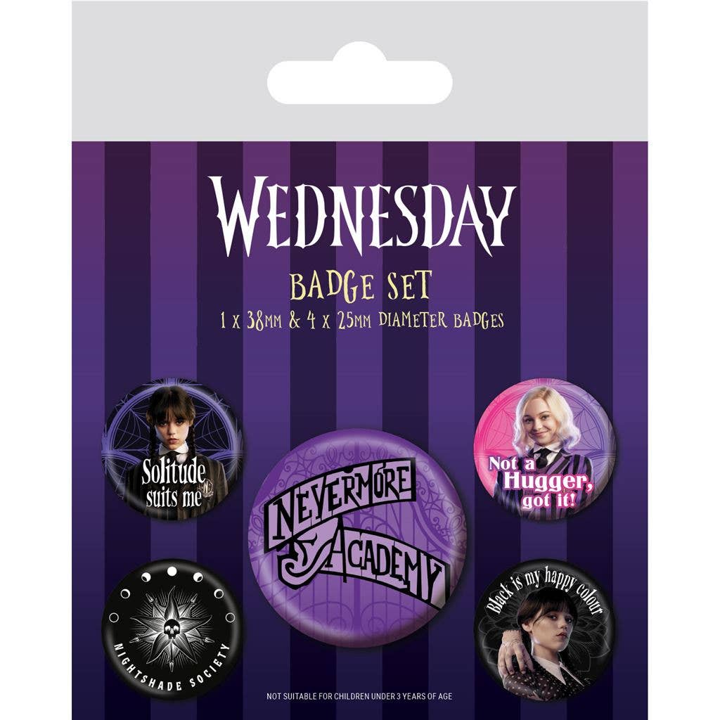 Wednesday (Nevermore) Badge Set