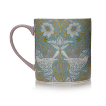 Cargar imagen en el visor de la galería, Ceramic Mug William Morris Strawberry Thief Blue Grey
