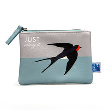 Load image into Gallery viewer, Zip Coin Purse Swallow Bird RSPB
