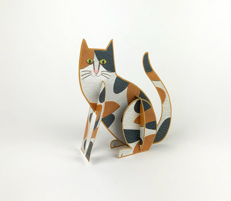 Pop-Out Cat Blank Greeting Card by Alice Melvin