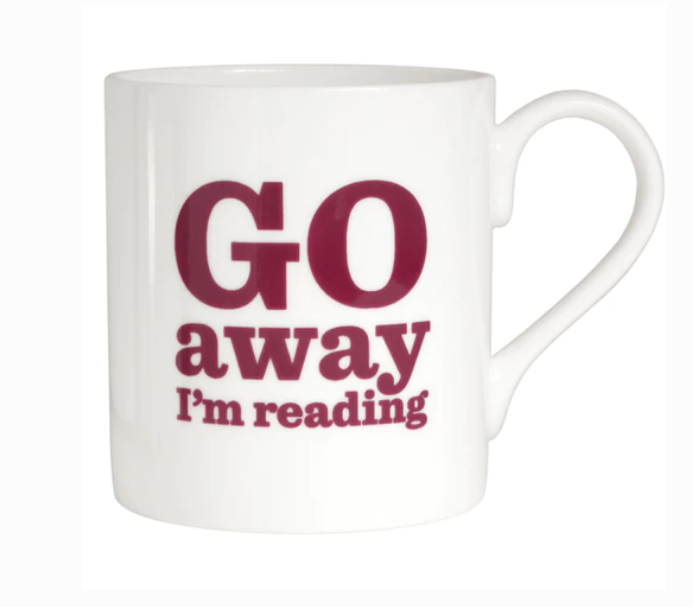 Go Away I'm Reading Mug: Red