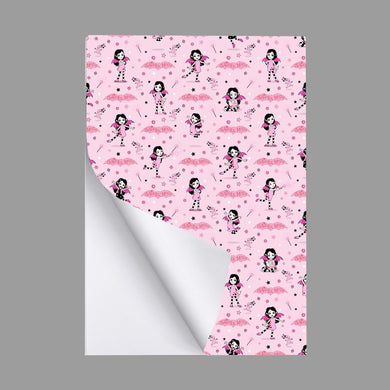 Isadora Moon - moon & stars pink gift wrap-5054021169593