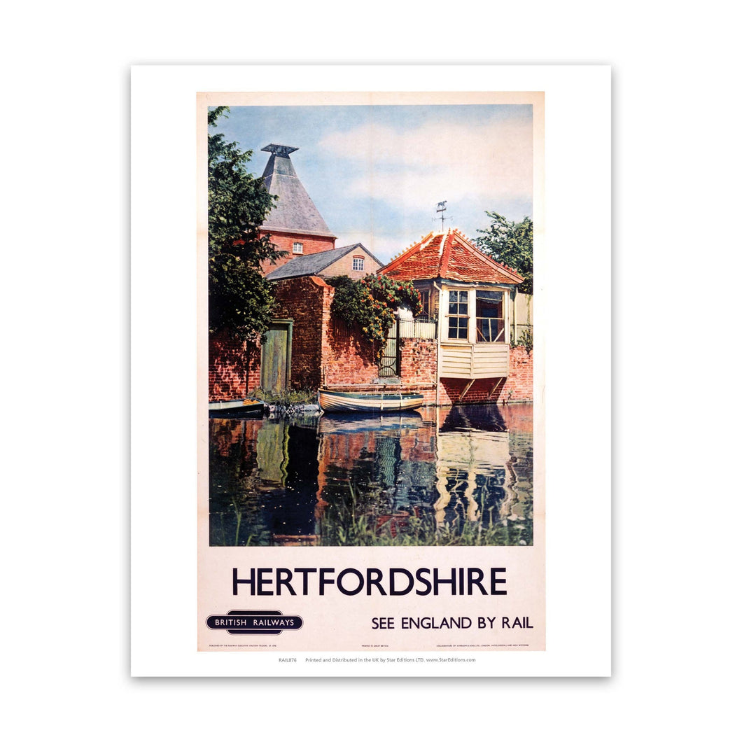 Hertfordshire British Railways Ware Gazebos 11 x 14 Print-5052849295838