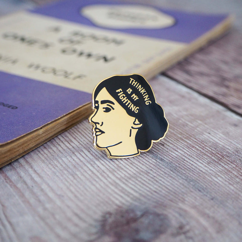 'Virginia Woolf' Enamel Pin Badge-5011000002340