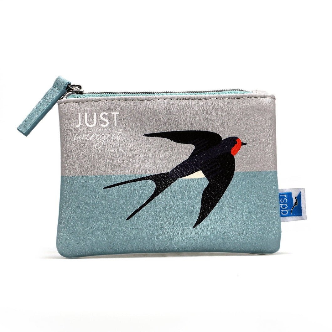 Zip Coin Purse Swallow Bird RSPB