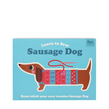 Charger l&#39;image dans la galerie, Learn To Sew Wooden Hand-Stitch Set - Sausage Dog
